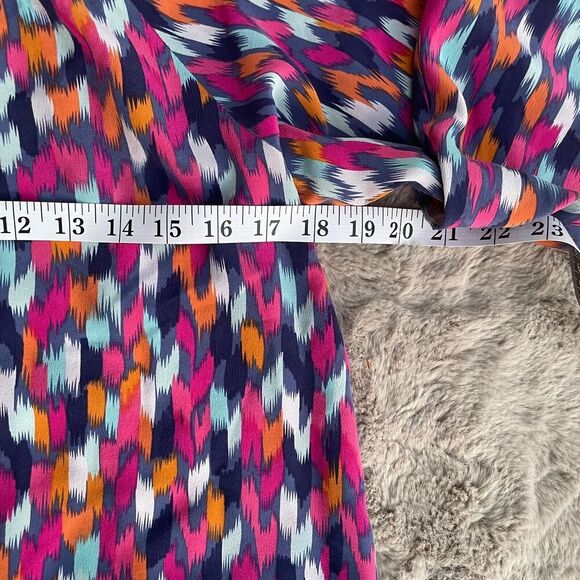Tori Richard Honolulu Blouse Size 0 XS Confetti Tie Sleeve 100% Silk Career Love - Picture 9 of 10